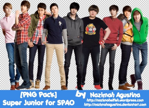 PNG Pack Super Junior for SPAO Kyuhyun Ryeowook siwon donghae eunhyuk leeteuk shindong yesung