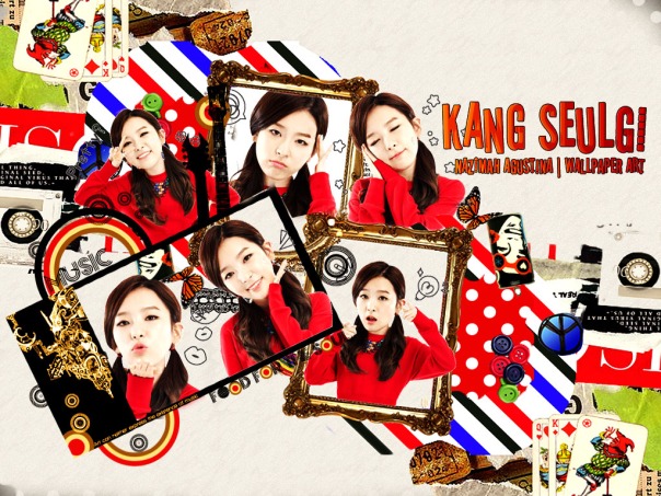 kang seulgi hbd red velvet for her bhritday red korean scrapbook wallpaper art graphic kpop by nazimah agustina